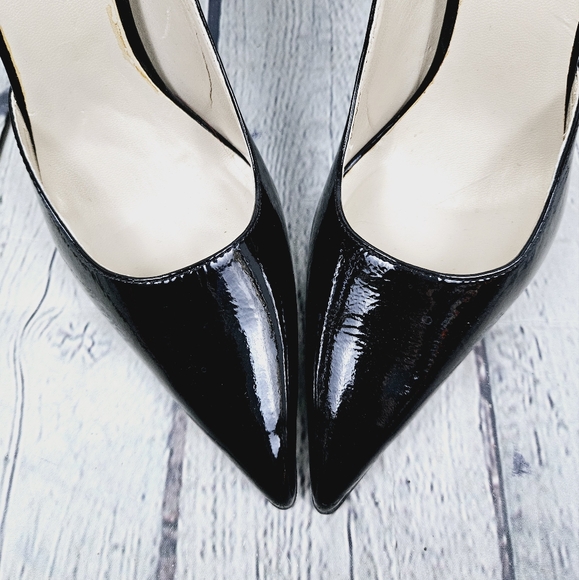 COLIN STUART | d'orsay patent leather pointed toe high heel pumps - Picture 5 of 12